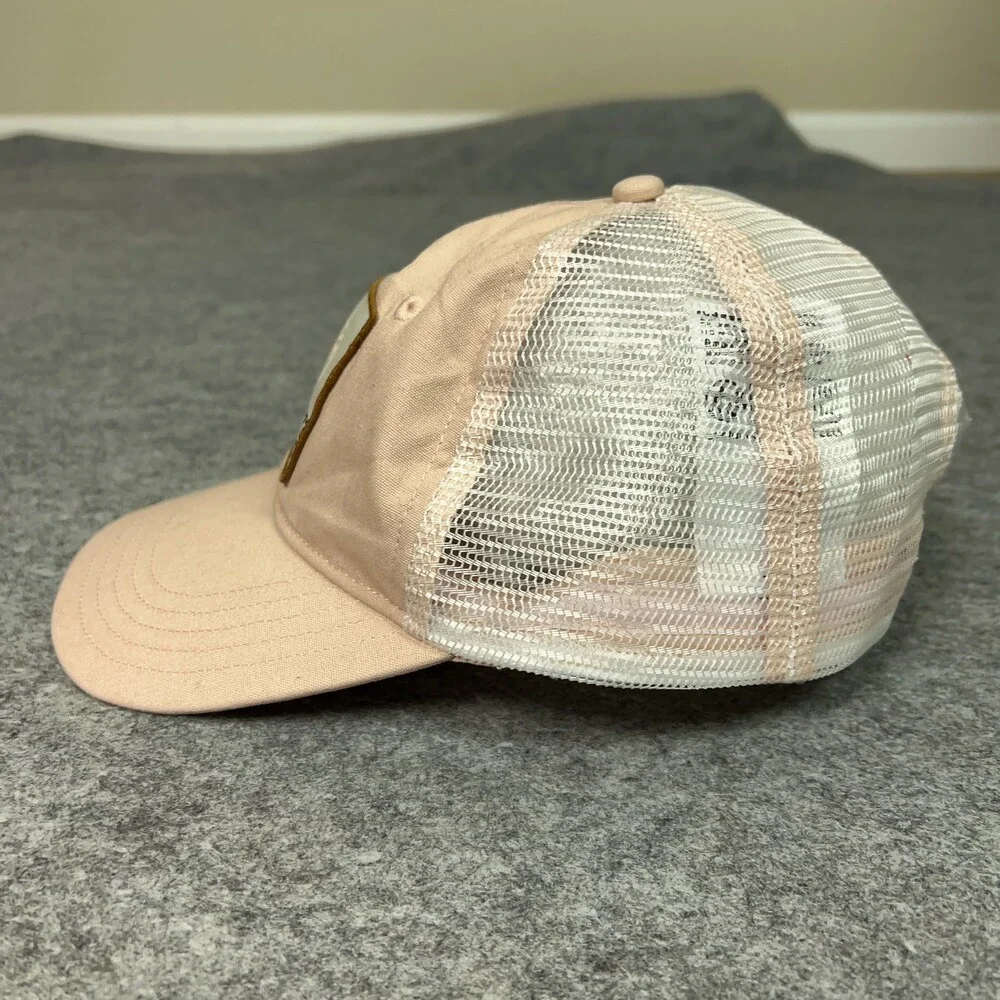 Timberland‎ Hat Cap Snap Back Pink White Mesh Trucker Patch 1973 Logo Mens